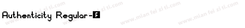 Authenticity Regular字体转换